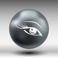 vector blue eye with long lashes woman makeup beauty symbol N6
