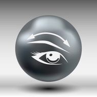 Eyelashes eyebrows vector eye icon makeup N7