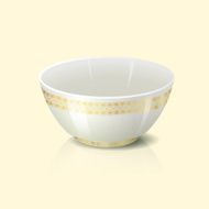 bowl with golden floral ornament and reflection N2