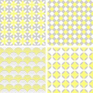 Set of seamless geometric patterns N17