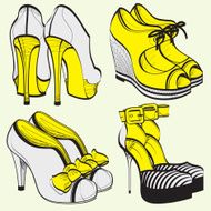 Set of high heels