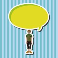 boy man cartoon theme elements N109