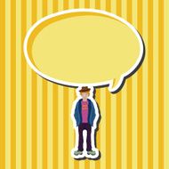 boy man cartoon theme elements N116