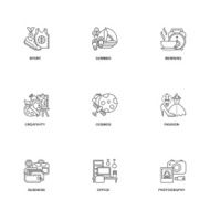 Compositional line icons