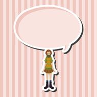 lady girl cartoon theme elements N85