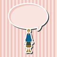 lady girl cartoon theme elements N87