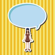 lady girl cartoon theme elements N89