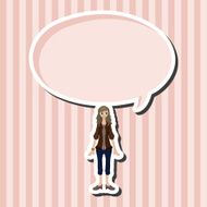lady girl cartoon theme elements N91