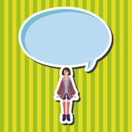 lady girl cartoon theme elements N93