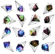 Abstract polygonal label design Elements of astronomy N2