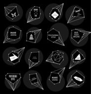 Abstract polygonal label design Elements of astronomy N4