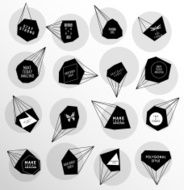 Abstract polygonal label design Elements of astronomy N5