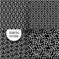 geometric pattern in op art design Black and white N12