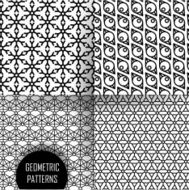 geometric pattern in op art design Black and white N13