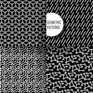 geometric pattern in op art design Black and white N14