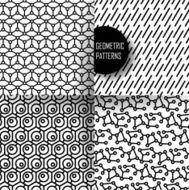 geometric pattern in op art design Black and white N15