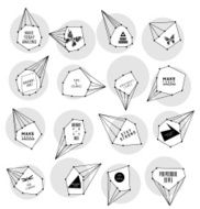 Abstract polygonal label design Elements of astronomy N11