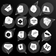 Abstract polygonal label design Elements of astronomy N13