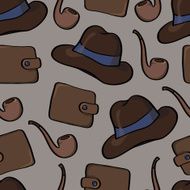 background with smoking pipes hats and purses N3