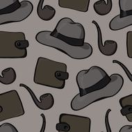 background with smoking pipes hats and purses N4