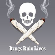 Vector anti drug poster