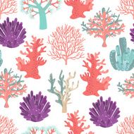 Corals seamless pattern