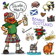 Bonnie Scotland cartoon clipart collection N2