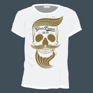 hipster Skull Skull t-shirt design template