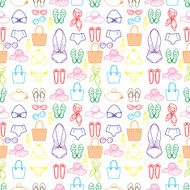 Beachwear seamless pattern