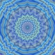Tile with plastic star in blue purple and green color