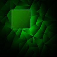 Abstract green background of the triangles with space for text