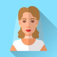 Wedding day bride blue square flat icon with shadow N3