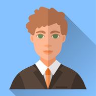 Wedding day bridegroom blue square flat icon with shadow N4