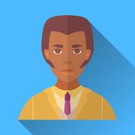 African american man with whiskers and stylish haircut square f