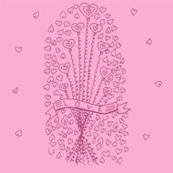 Set of vector illustrations with hearts N2