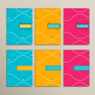 Set of color round for abstract design