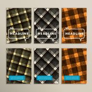 Vector set of simple stylish dark background