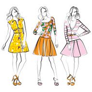 Women in bright dresses