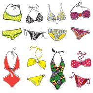 Set of swimsuits