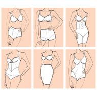 Women in shaping underwear