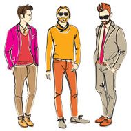 Three elegant men
