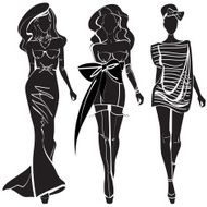 Ladies in elegant dresses