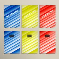 lines on a colored background Set vector banners