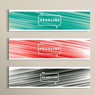 lines on a colored background Set vector banners N6