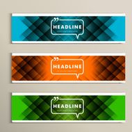 lines on a colored background Set vector banners N7