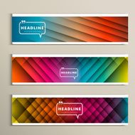 lines on a colored background Set vector banners N8