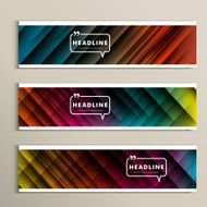 lines on a colored background Set vector banners N9