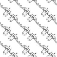 Vector seamless pattern of elegant flourishes N3