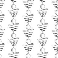 Vector seamless pattern of elegant flourishes N5