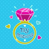 Cute vector girlish illustration N2